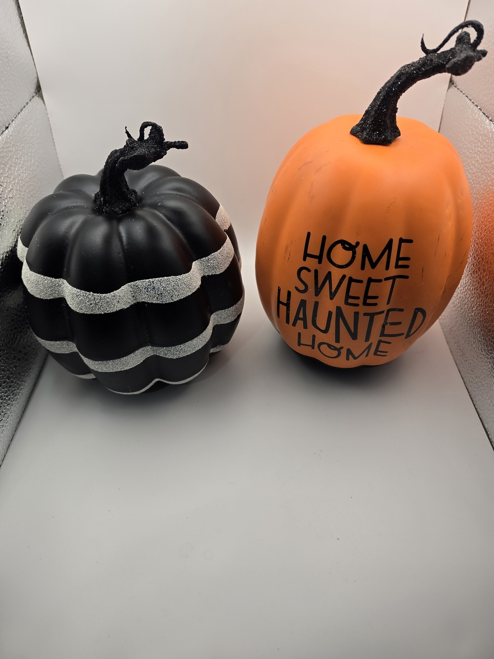 Halloween Pumpkin Décor Set - Orange & Black